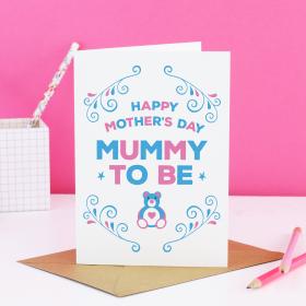 Mothers Day Mummy to be Card, Mum to be card, Nanny to be card, Nanna to be card, Mother's Day mum to be gift, Pregnant mothers day card