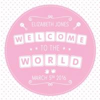 New Baby Girl Card, Birth Announcement Cards - Congratulations Card - New Baby Card - Welcome Baby Girl Card - Newborn Card - New Baby Card