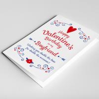 Birthday valentine card, valentine's birthday card, valentine birthday, birthday on valentines day card, card for him, card for her