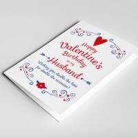 Birthday valentine card, valentine's birthday card, valentine birthday, birthday on valentines day card, card for him, card for her