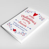 Birthday valentine card, valentine's birthday card, valentine birthday, birthday on valentines day card, card for him, card for her