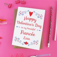 Fiancee Valentine's card, card for fiancee, happy valentines day card, fiancee gift, card for her, fiancee valentine's day, fiancee card