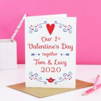 Our first Valentine's day card, our first Valentine, 1st valentine boyfriend, 1st valentine day, our first valentines, couples valentines