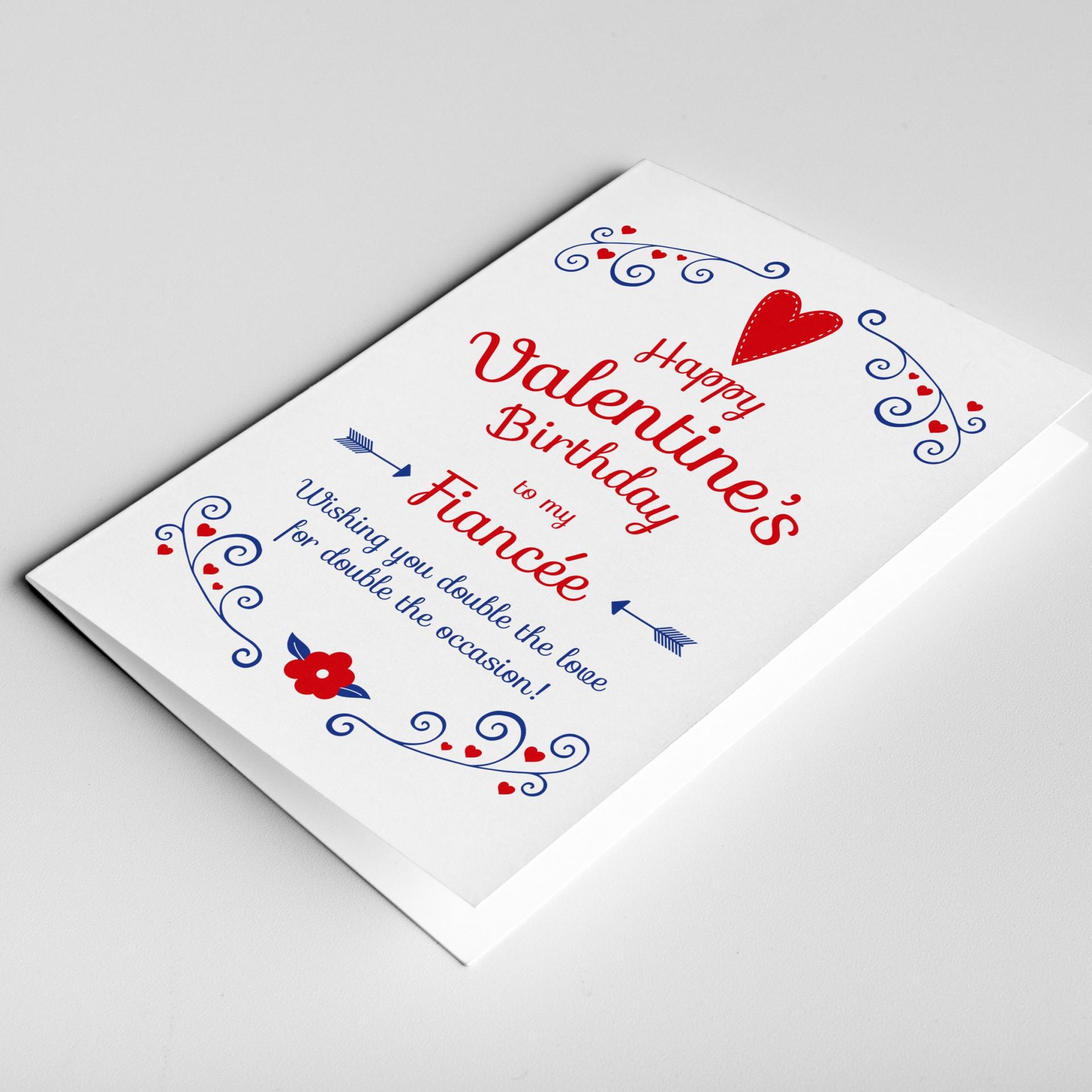 Birthday valentine card, valentine's birthday card, valentine birthday, birthday on valentines day card, card for him, card for her