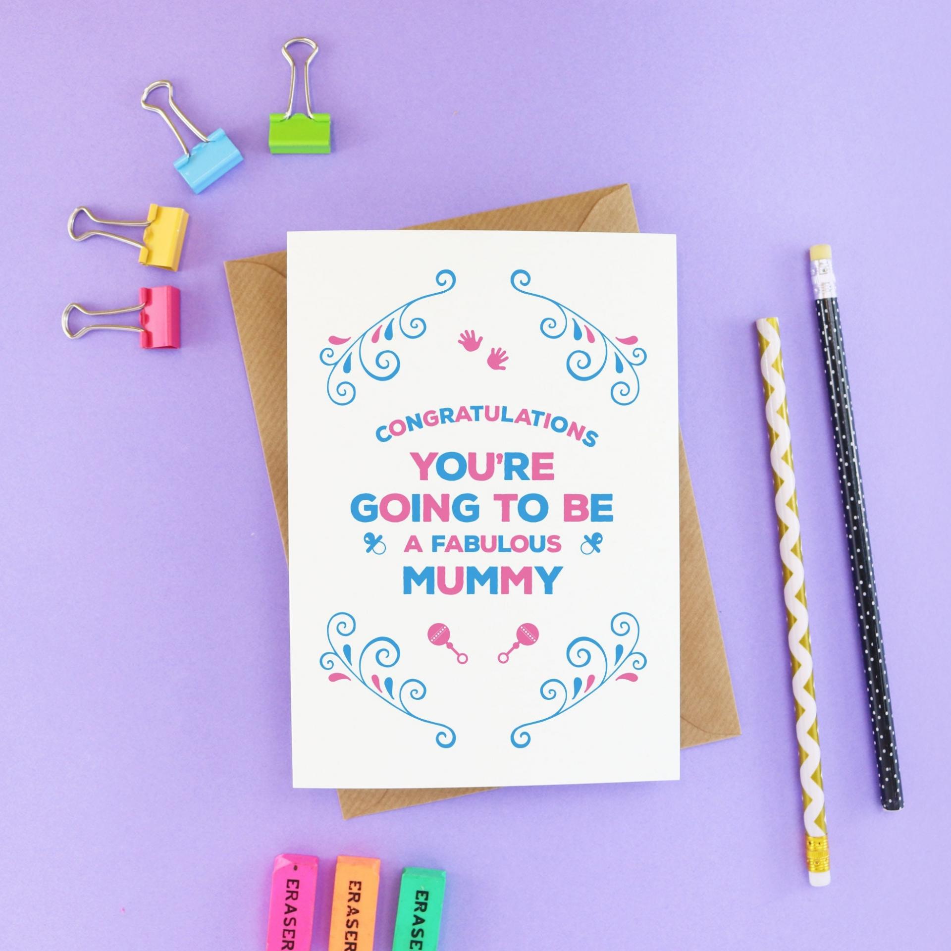 A special mummy to be card, Pregnancy Card for expecting mum, You're going to be a Mum Card, Mum to be, Baby on the way, Baby Shower Card