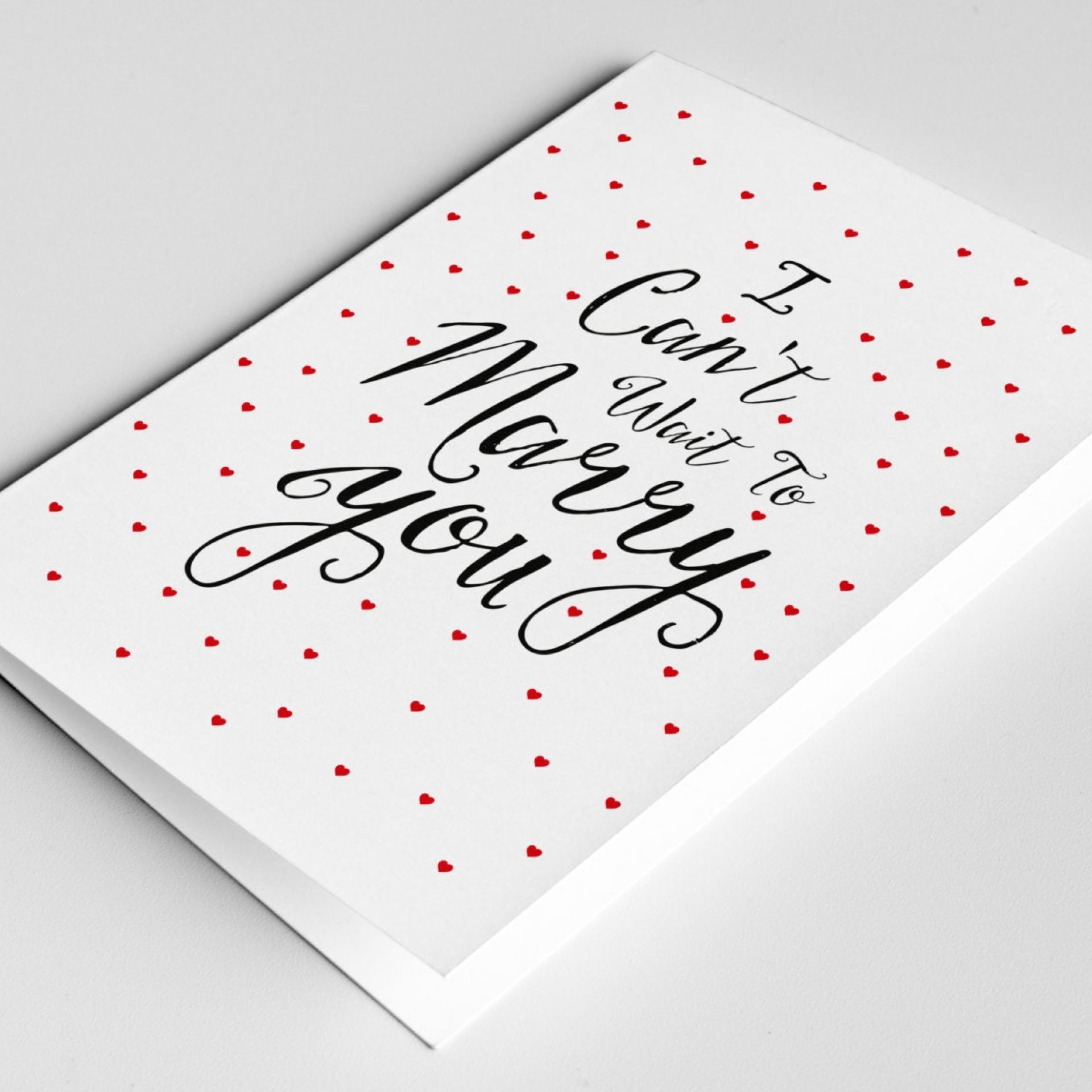 I Can't Wait to Marry You Card - Wedding Card for Bride or Groom - Wedding Day Card - Love Hearts - Romantic Cards - Getting Married